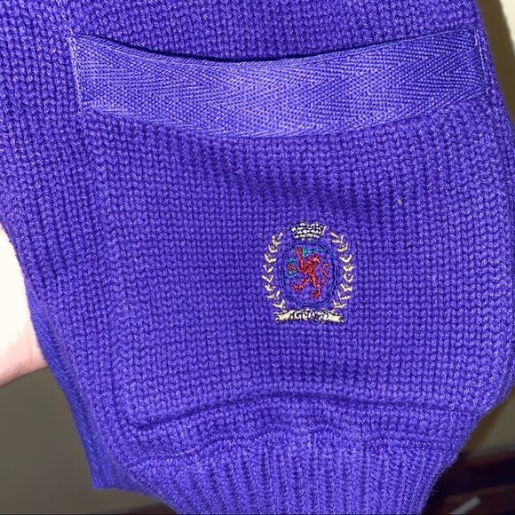 VNTG TOMMY HILFIGER heavy knit cardigan size med - Picture 5 of 5